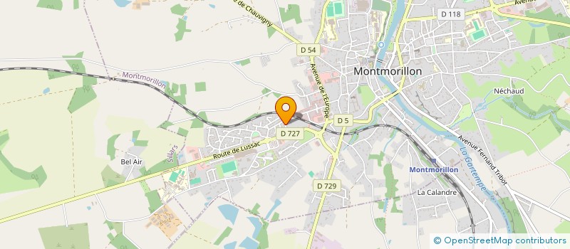 localisation de l'entreprise MONSIEUR LAURENT NADEAU  MONTMORILLON