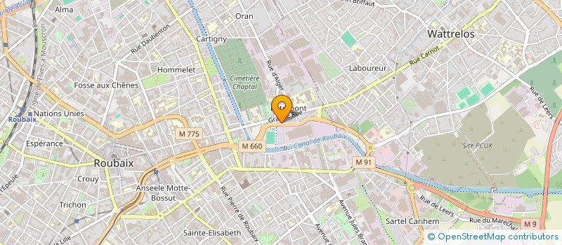 localisation de l'entreprise MONSIEUR LAURENT NONKILITCHEUSSE  ROUBAIX