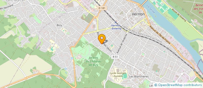 localisation de l'entreprise MONSIEUR LAURENT OLIVE  VERNON