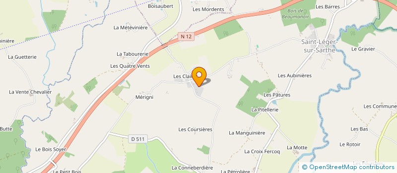 localisation de l'entreprise MONSIEUR LAURENT OLLIVE à SAINT-LEGER-SUR-SARTHE