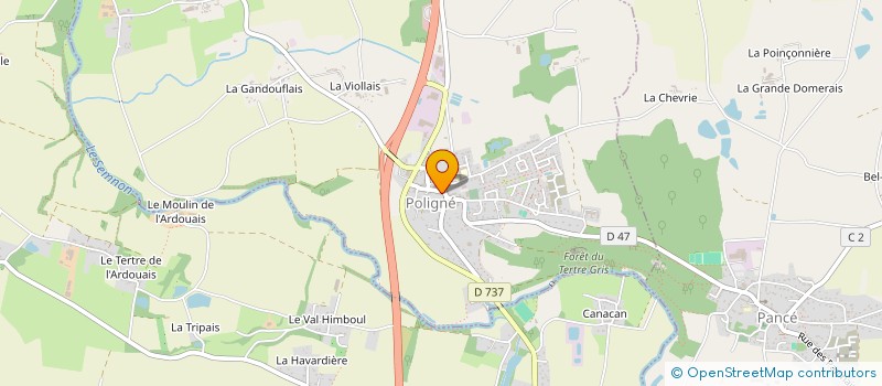 localisation de l'entreprise MONSIEUR LAURENT OUDARD  POLIGNE