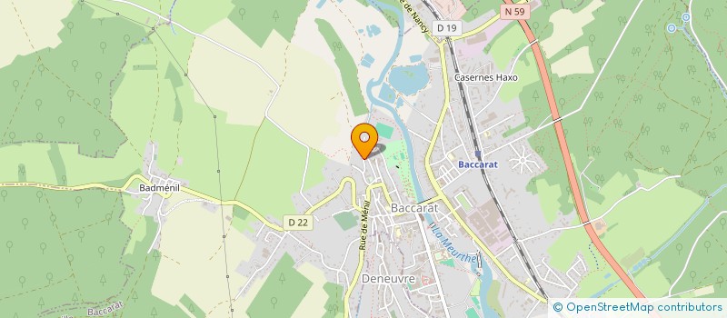 localisation de l'entreprise MONSIEUR LAURENT PAGLIARIN  BACCARAT