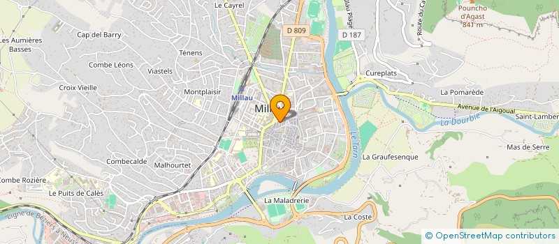 localisation de l'entreprise MONSIEUR LAURENT PARDAILLE  MILLAU