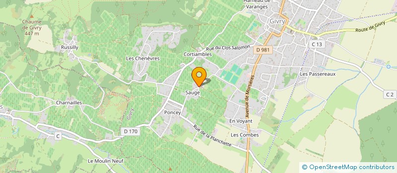 localisation de l'entreprise MONSIEUR LAURENT PARIZE à GIVRY
