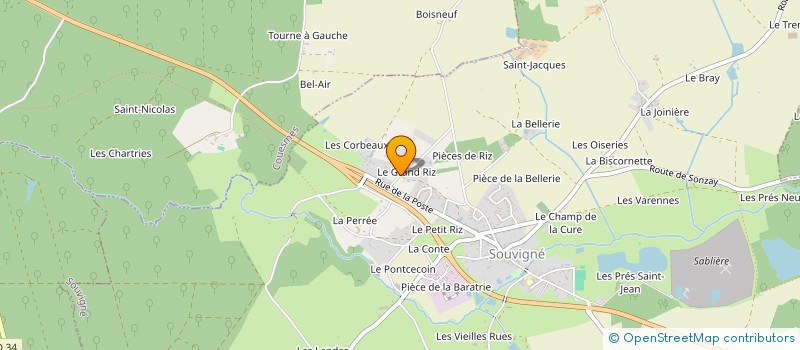 localisation de l'entreprise MONSIEUR LAURENT PARROT DE PUYROCHE à SOUVIGNE