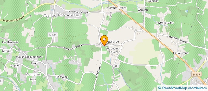 localisation de l'entreprise MONSIEUR LAURENT PAUVIF à TEUILLAC