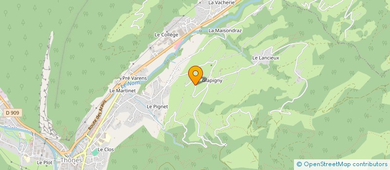 localisation de l'entreprise MONSIEUR LAURENT PECHOUX  THONES