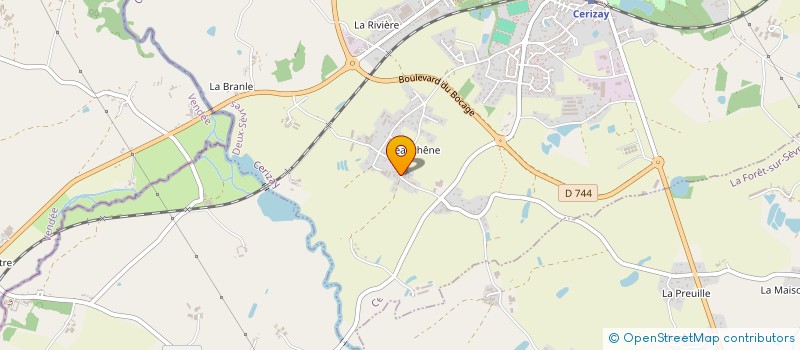 localisation de l'entreprise MONSIEUR LAURENT PELLETIER  CERIZAY