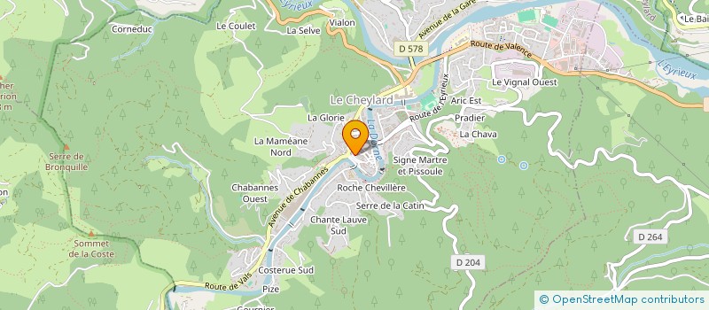 localisation de l'entreprise MONSIEUR LAURENT PERBET à LE CHEYLARD