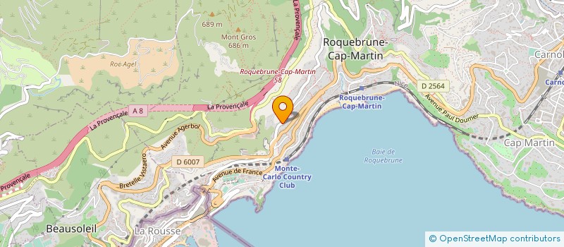 localisation de l'entreprise MONSIEUR LAURENT PIROLET à ROQUEBRUNE-CAP-MARTIN
