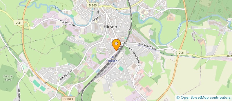 localisation de l'entreprise MONSIEUR LAURENT PODEVIN  HIRSON