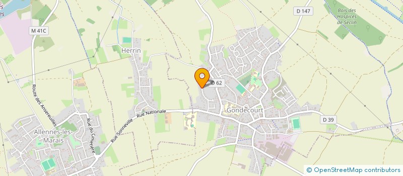 localisation de l'entreprise MONSIEUR LAURENT PONCELET  GONDECOURT