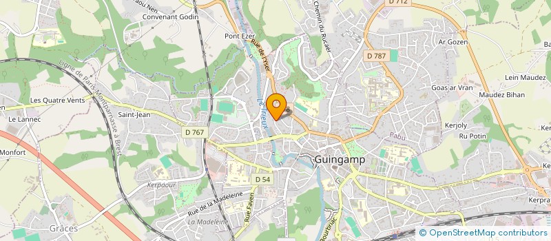 localisation de l'entreprise MONSIEUR LAURENT PONTILLO  GUINGAMP