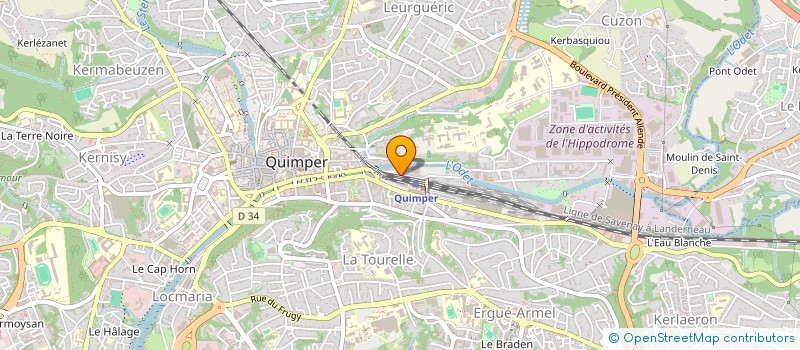 localisation de l'entreprise MONSIEUR LAURENT PORIEL à QUIMPER