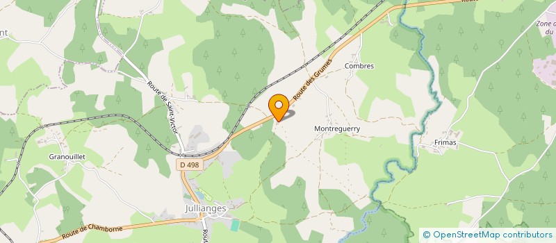 localisation de l'entreprise MONSIEUR LAURENT POULY  JULLIANGES