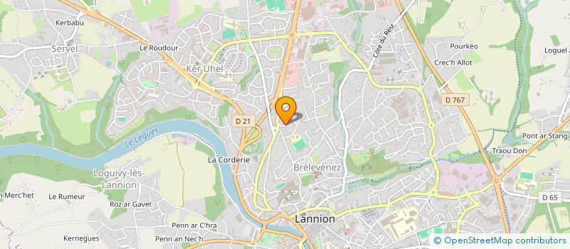 localisation de l'entreprise MONSIEUR LAURENT PRODOMME  LANNION