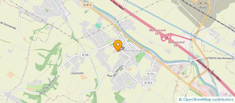 localisation de l'entreprise MONSIEUR LAURENT PRUNIERE  MONTGISCARD