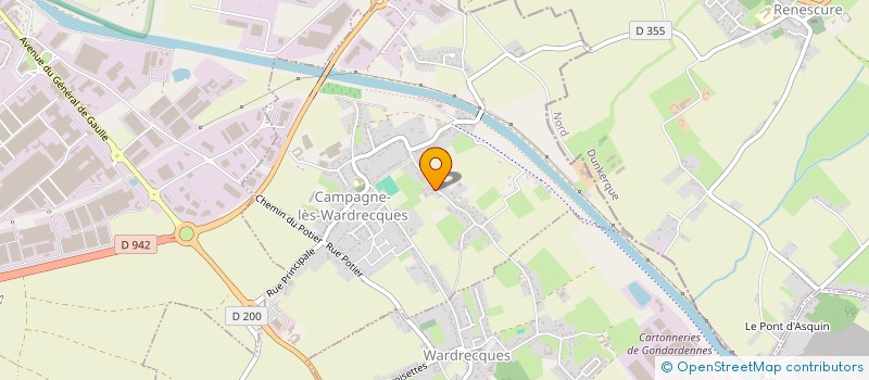 localisation de l'entreprise MONSIEUR LAURENT PRUVOST  CAMPAGNE-LES-WARDRECQUES