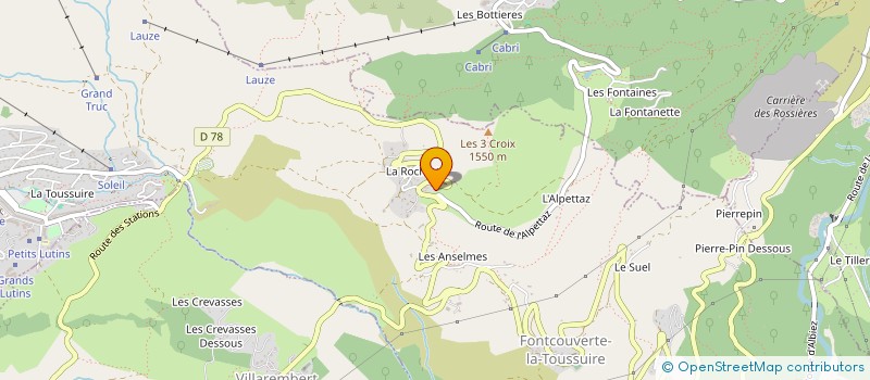 localisation de l'entreprise MONSIEUR LAURENT QUEZEL-AMBRUNAZ  FONTCOUVERTE-LA-TOUSSUIRE