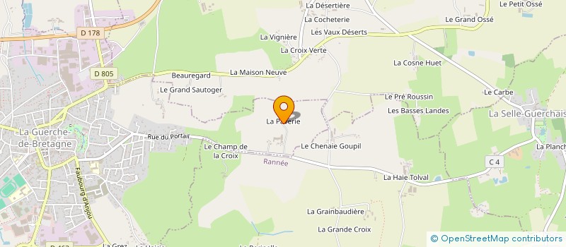 localisation de l'entreprise MONSIEUR LAURENT QUICHON  LA GUERCHE-DE-BRETAGNE