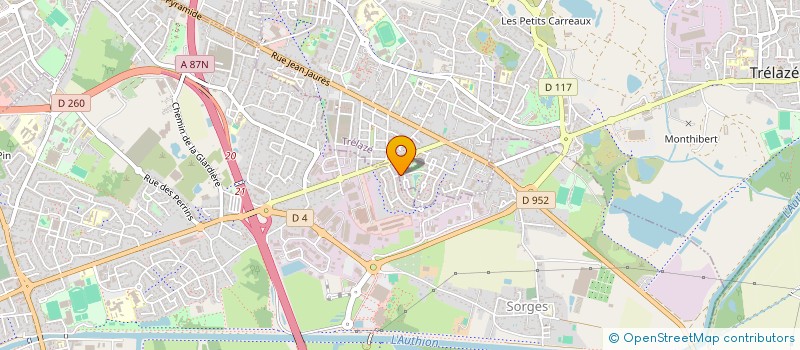 localisation de l'entreprise MONSIEUR LAURENT RABEAU à TRELAZE