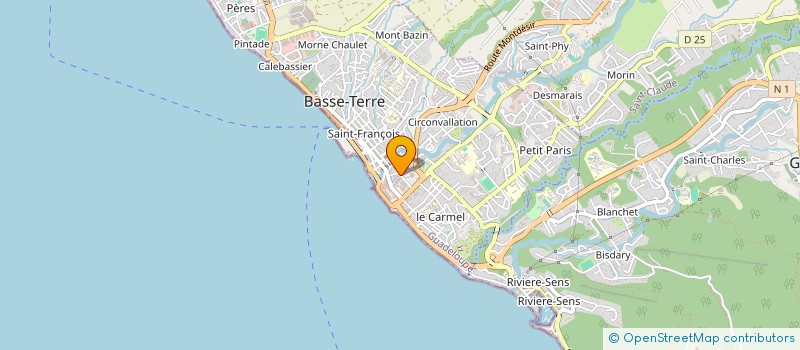 localisation de l'entreprise MONSIEUR LAURENT RACON à BASSE-TERRE