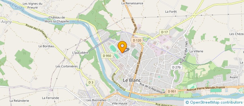 localisation de l'entreprise MONSIEUR LAURENT RENARD à LE BLANC