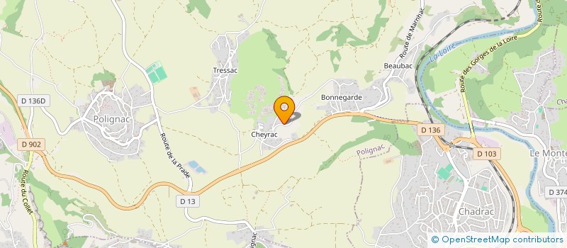 localisation de l'entreprise MONSIEUR LAURENT REYNIER  POLIGNAC