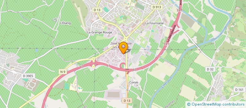 localisation de l'entreprise MONSIEUR LAURENT RIBEYROLLES  PEZENAS