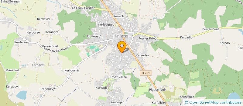 localisation de l'entreprise MONSIEUR LAURENT ROBIC  ERDEVEN