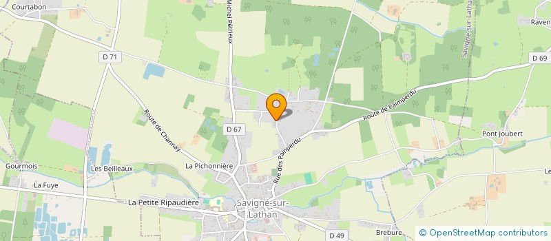 localisation de l'entreprise MONSIEUR LAURENT ROBIN  SAVIGNE-SUR-LATHAN