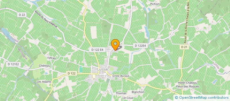 localisation de l'entreprise MONSIEUR LAURENT RODRIGUEZ  LUSSAC