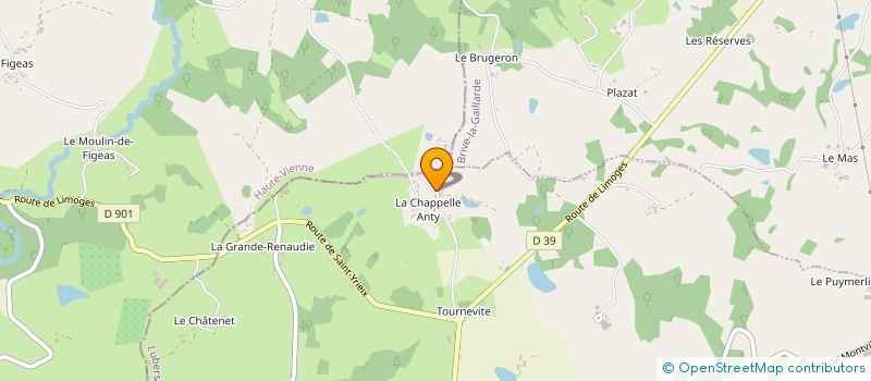 localisation de l'entreprise MONSIEUR LAURENT ROUGERIE  LUBERSAC