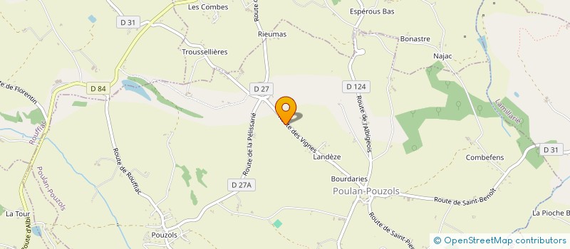 localisation de l'entreprise MONSIEUR LAURENT SAGE  POULAN-POUZOLS