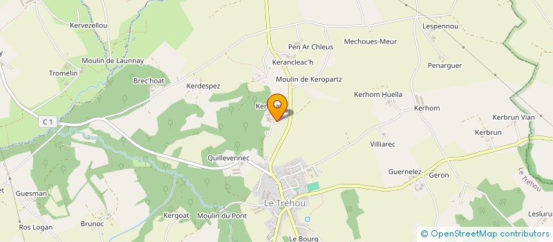 localisation de l'entreprise MONSIEUR LAURENT SANQUER à LE TREHOU