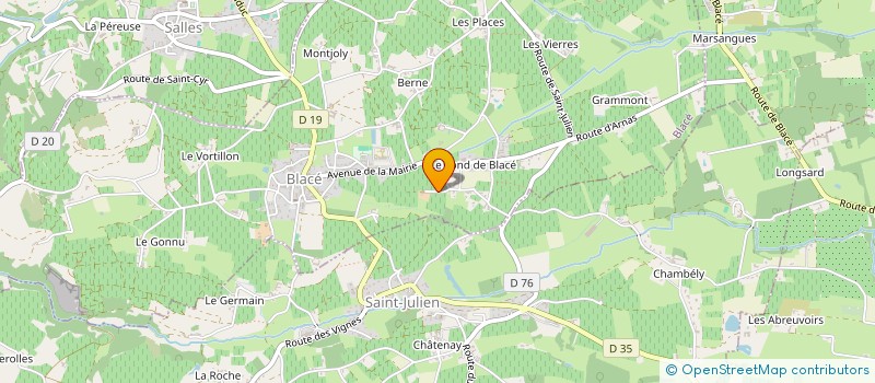 localisation de l'entreprise MONSIEUR LAURENT SANTAILLER  BLACE