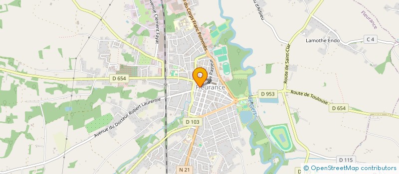 localisation de l'entreprise MONSIEUR LAURENT SARTEUR  FLEURANCE