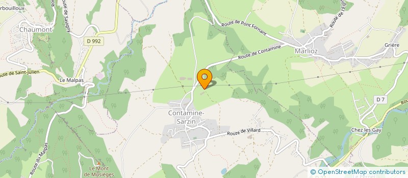 localisation de l'entreprise MONSIEUR LAURENT SAULNIER  CONTAMINE-SARZIN