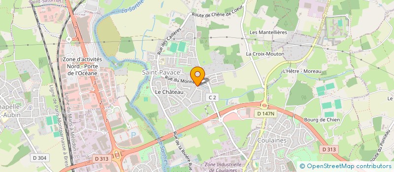 localisation de l'entreprise MONSIEUR LAURENT SERGE CHAUVEAU à SAINT-PAVACE