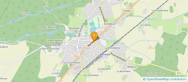 localisation de l'entreprise MONSIEUR LAURENT SIMIER à REUGNY