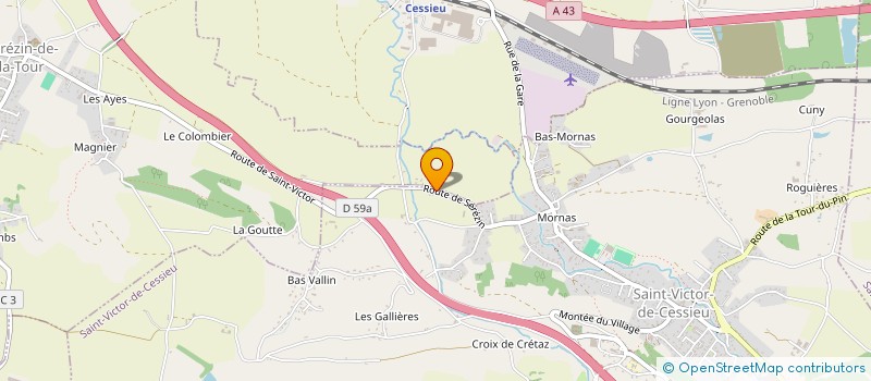 localisation de l'entreprise MONSIEUR LAURENT SORNIN  SEREZIN-DE-LA-TOUR