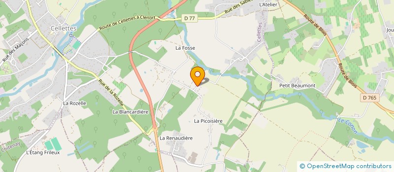 localisation de l'entreprise MONSIEUR LAURENT TALINEAU à CELLETTES
