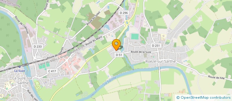 localisation de l'entreprise MONSIEUR LAURENT TAVERNIER  ROEZE-SUR-SARTHE