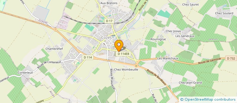 localisation de l'entreprise MONSIEUR LAURENT TESSIER  COZES