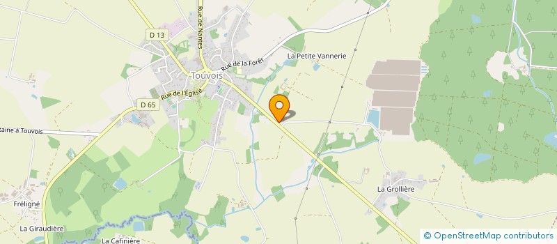 localisation de l'entreprise MONSIEUR LAURENT TESSIER à TOUVOIS