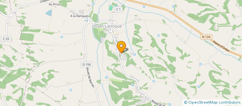 localisation de l'entreprise MONSIEUR LAURENT TEYSSONNEYRE  ORDAN-LARROQUE