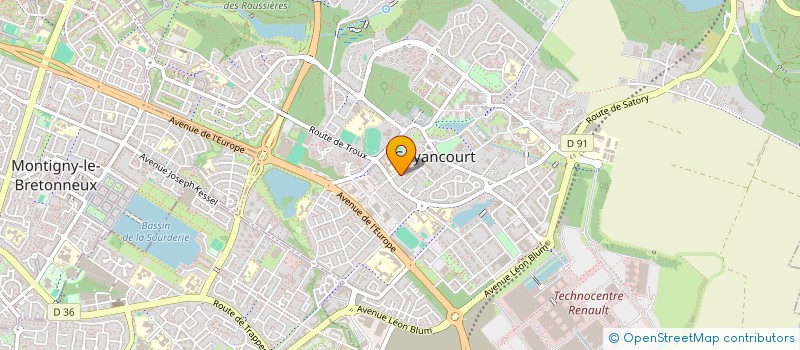 localisation de l'entreprise MONSIEUR LAURENT THEVENIN  GUYANCOURT