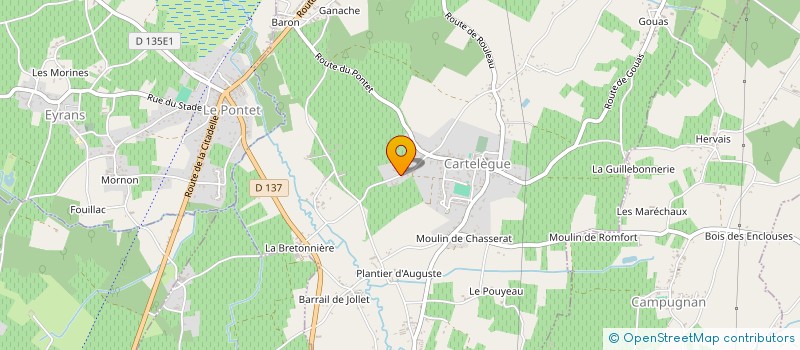 localisation de l'entreprise MONSIEUR LAURENT THIGOULET  EYRANS