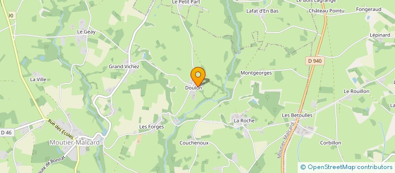 localisation de l'entreprise MONSIEUR LAURENT TOUZET à MOUTIER-MALCARD