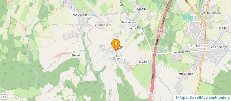 localisation de l'entreprise MONSIEUR LAURENT TREMBLET  PRESILLY